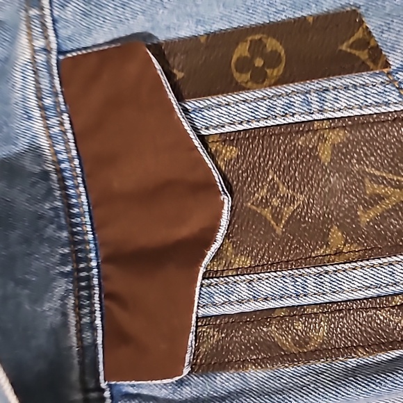 Missguided ⭐️⭐️CUSTOM⭐️⭐️ jacket With LV Patchwork - Picture 4 of 9